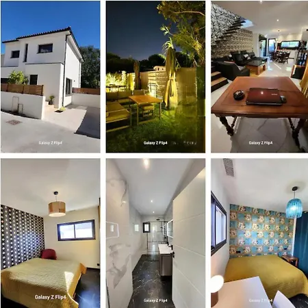 JOUBLIE TOUT! CALME BORD de MER SHOPPING FIESTA MÉNAGE WIFI 2 PARKING INCLUS 8 personnes Villa